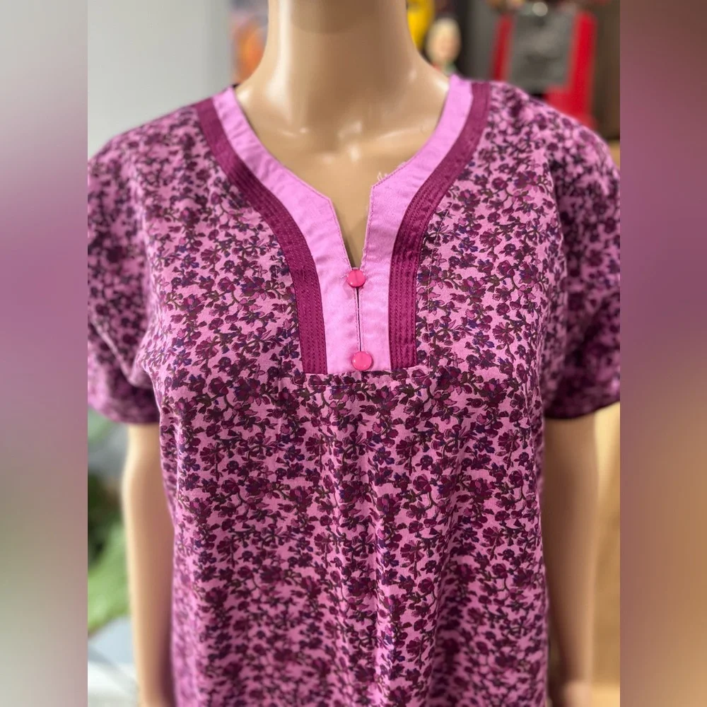 Marshal Nighties patio maxi kaftan muumuu vintage loungewear -L